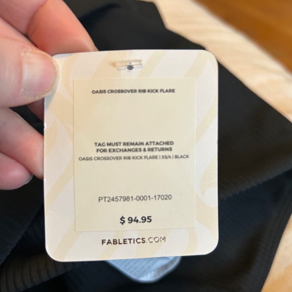 Fabletics oasis crossover ribbed flare black